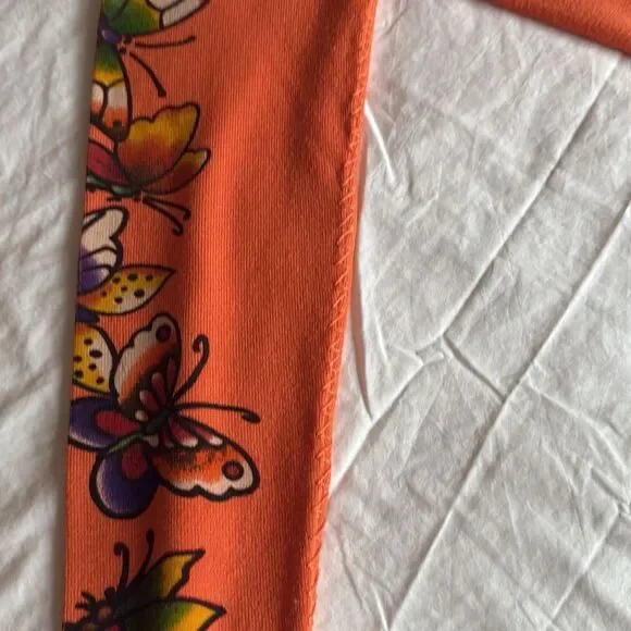 Ed Hardy by Christian Audigier Womans Zipped Hoodie with Butterflies. Size M. - Picture 4 of 13